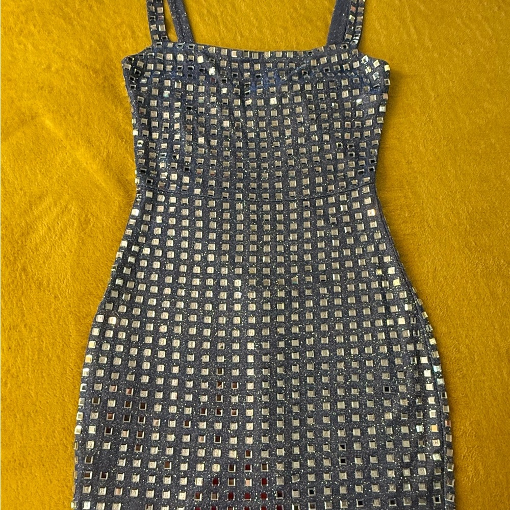 Elegant Black and Silver Women's Dress